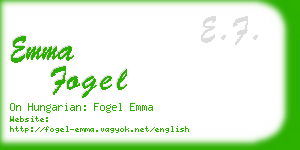 emma fogel business card